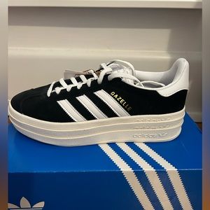 adidas “gazelle bold shoe” black, size 7 1/2